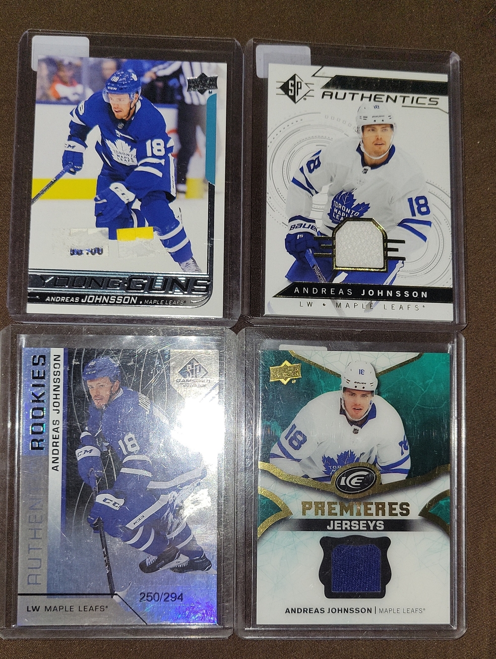 Andreas Johnsson Toronto Maple Leafs Trading Card Lot - Blue/White